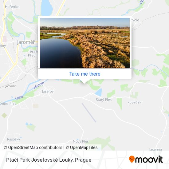 Ptačí Park Josefovské Louky map