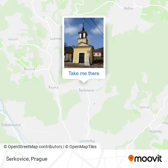 Карта Šerkovice