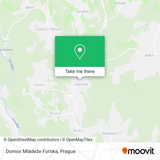 Карта Domov Mládeže Fortika