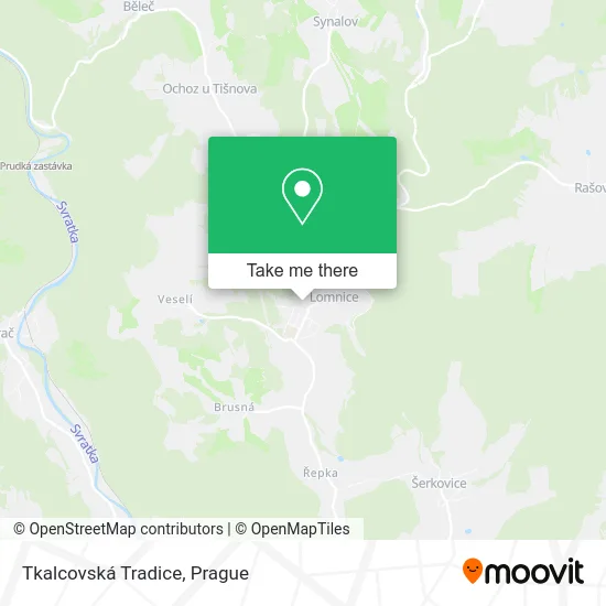 Карта Tkalcovská Tradice