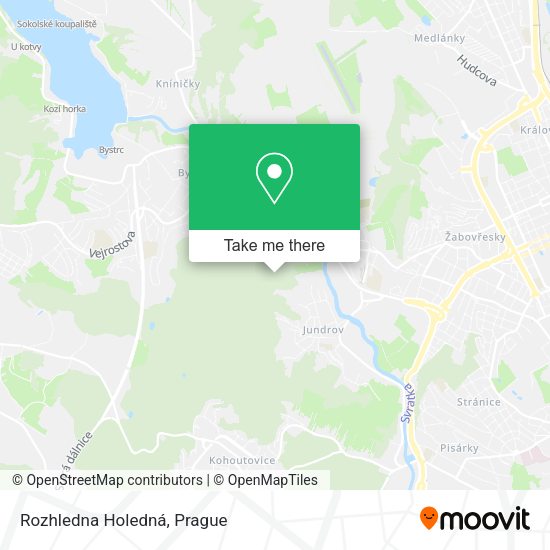 Rozhledna Holedná map