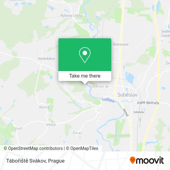 Tábořiště Svákov map