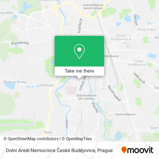 Карта Dolní Areál Nemocnice České Budějovice