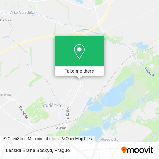 Lašská Brána Beskyd map