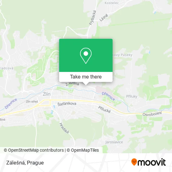 Zálešná map