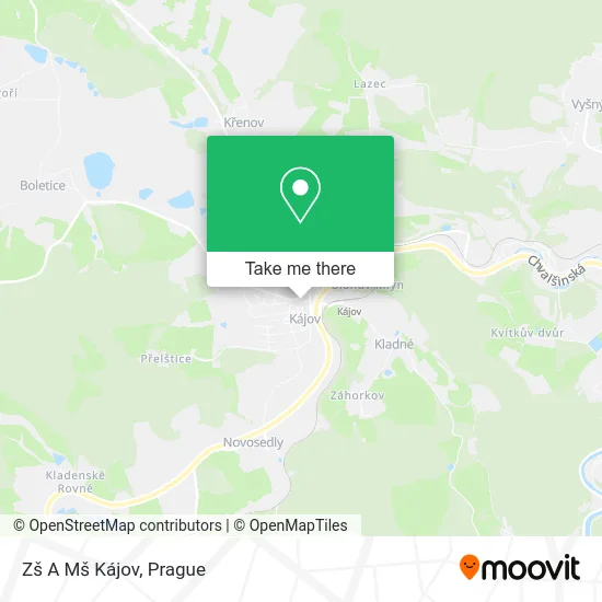 Карта Zš A Mš Kájov