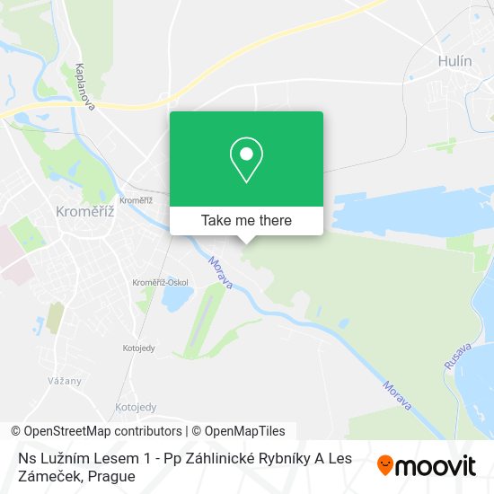 Ns Lužním Lesem 1 - Pp Záhlinické Rybníky A Les Zámeček map