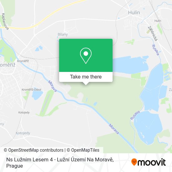 Ns Lužním Lesem 4 - Lužní Území Na Moravě map
