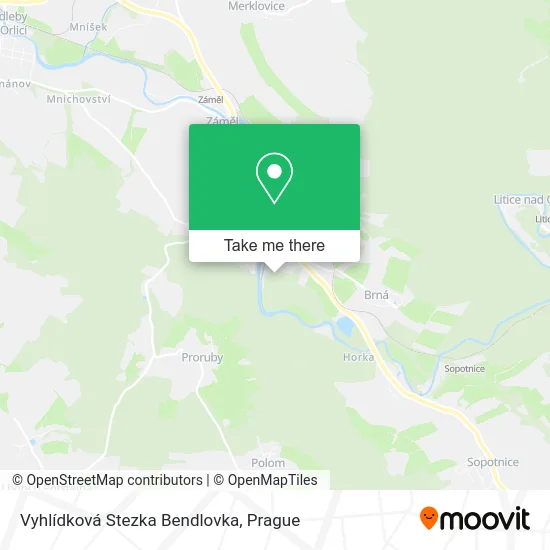 Карта Vyhlídková Stezka Bendlovka