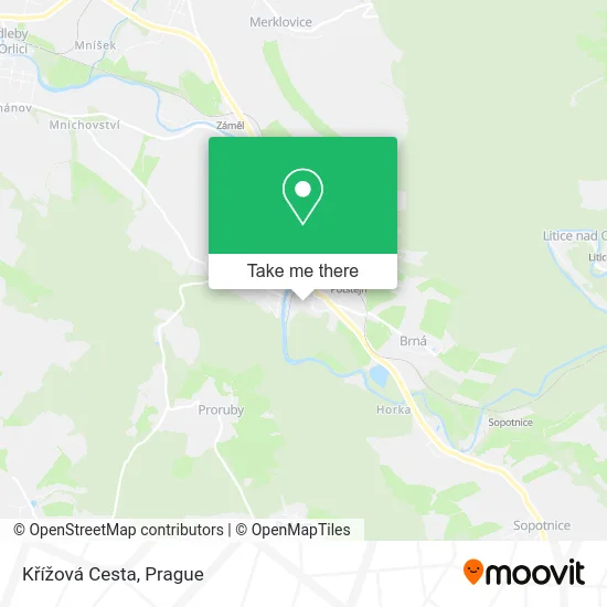 Křížová Cesta map