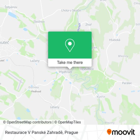 Restaurace V Panské Zahradě map