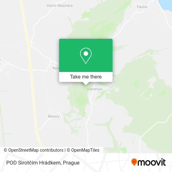 Карта POD Sirotčím Hrádkem