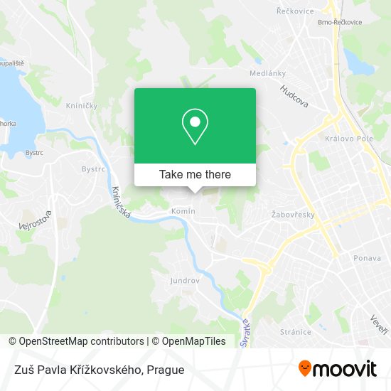 Zuš Pavla Křížkovského map