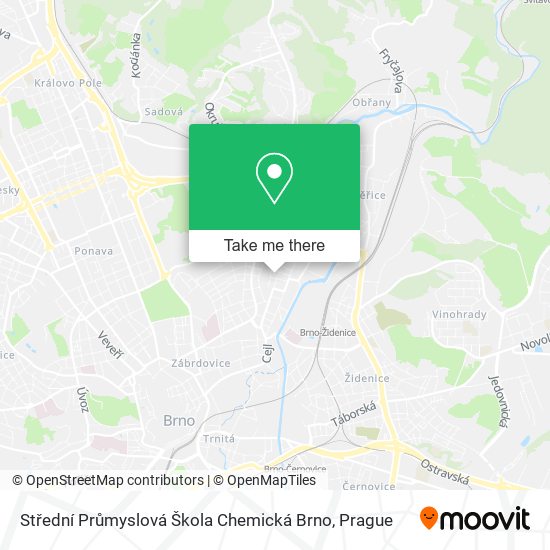 Střední Průmyslová Škola Chemická Brno map