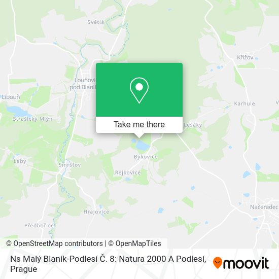 Ns Malý Blaník-Podlesí Č. 8: Natura 2000 A Podlesí map