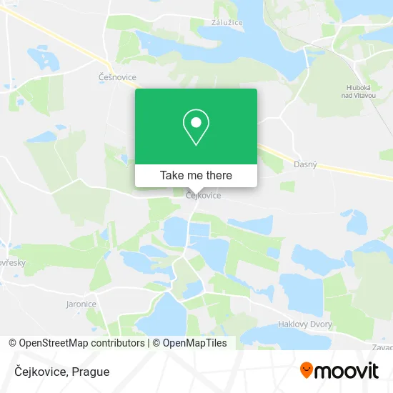 Карта Čejkovice