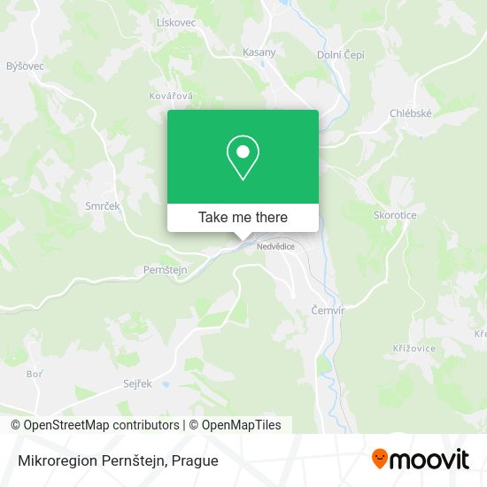 Mikroregion Pernštejn map
