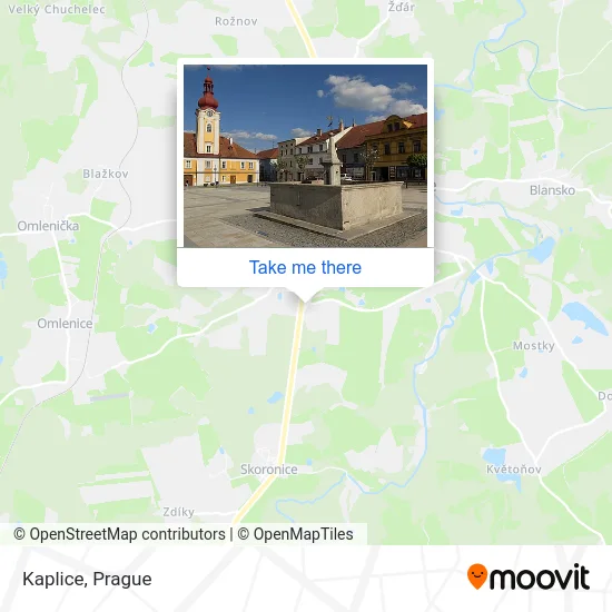 Карта Kaplice