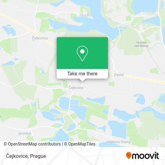 Карта Čejkovice