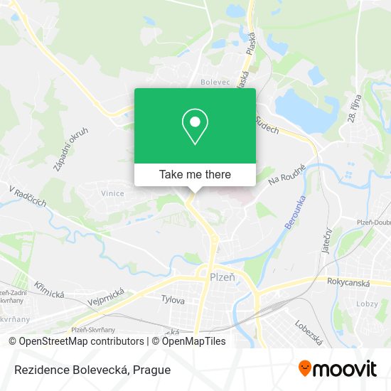 Rezidence Bolevecká map