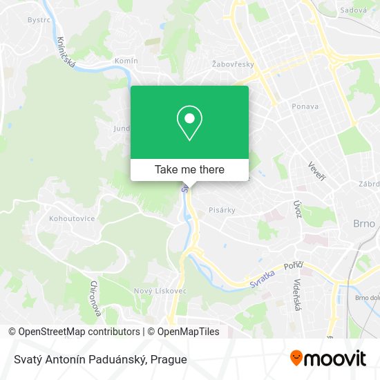 Svatý Antonín Paduánský map