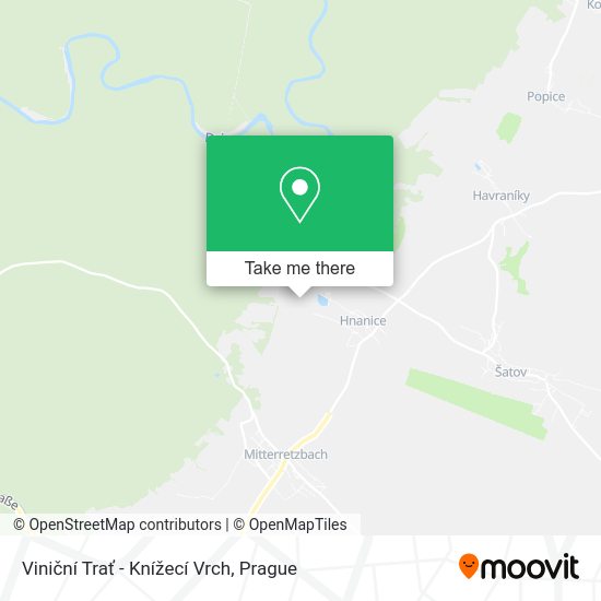 Viniční Trať - Knížecí Vrch map