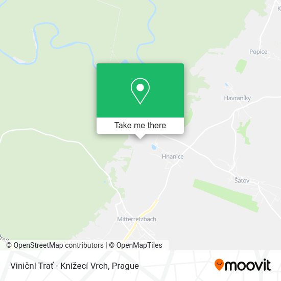 Viniční Trať - Knížecí Vrch map