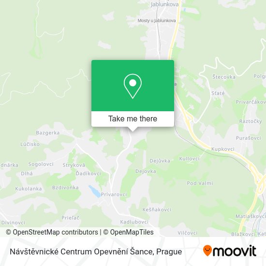 Návštěvnické Centrum Opevnění Šance map