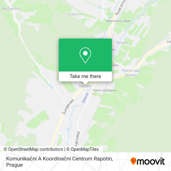 Komunikační A Koordinační Centrum Rapotín map