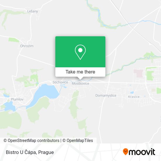 Bistro U Čápa map