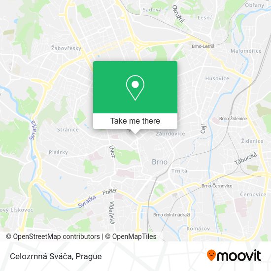 Celozrnná Sváča map