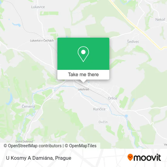 Карта U Kosmy A Damiána