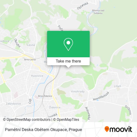 Pamětní Deska Obětem Okupace map