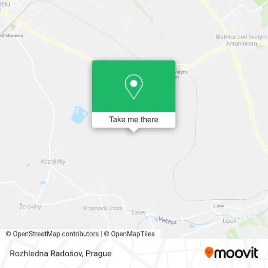 Rozhledna Radošov map
