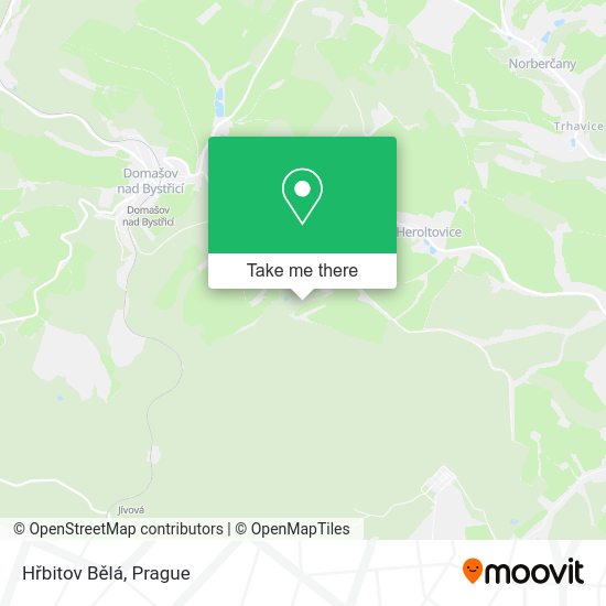 Hřbitov Bělá map