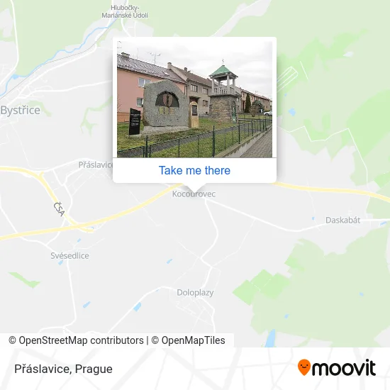 Карта Přáslavice