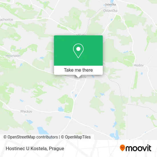 Карта Hostinec U Kostela