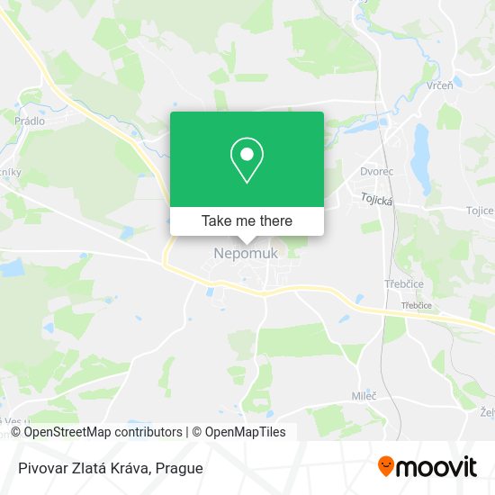 Pivovar Zlatá Kráva map