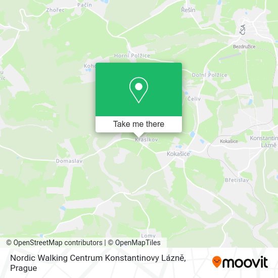 Nordic Walking Centrum Konstantinovy Lázně map