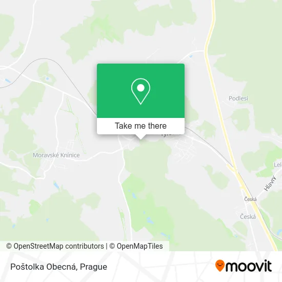 Карта Poštolka Obecná