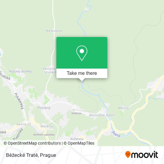 Běžecké Tratě map