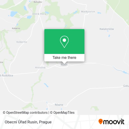 Obecní Úřad Rusín map