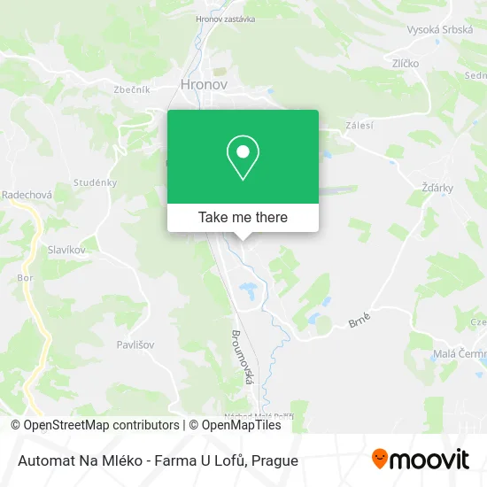 Карта Automat Na Mléko - Farma U Lofů