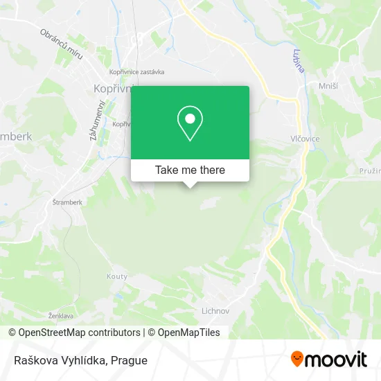 Карта Raškova Vyhlídka