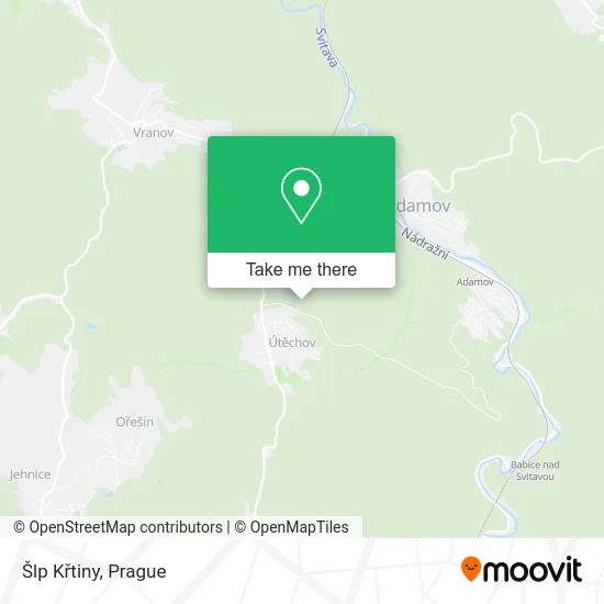 Карта Šlp Křtiny