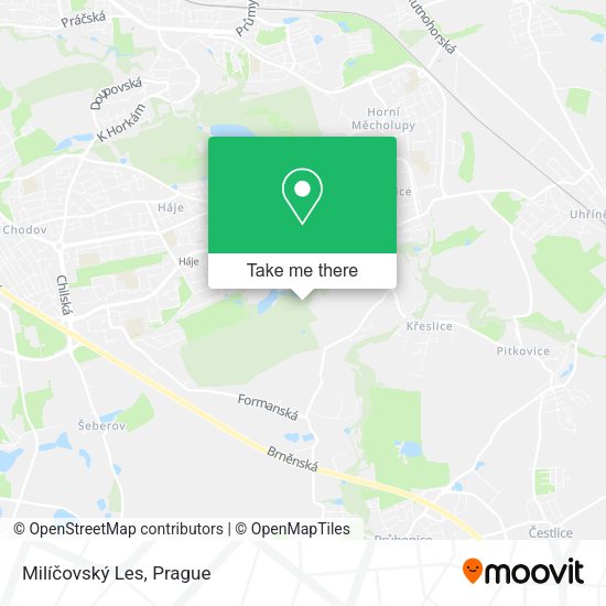 Milíčovský Les map