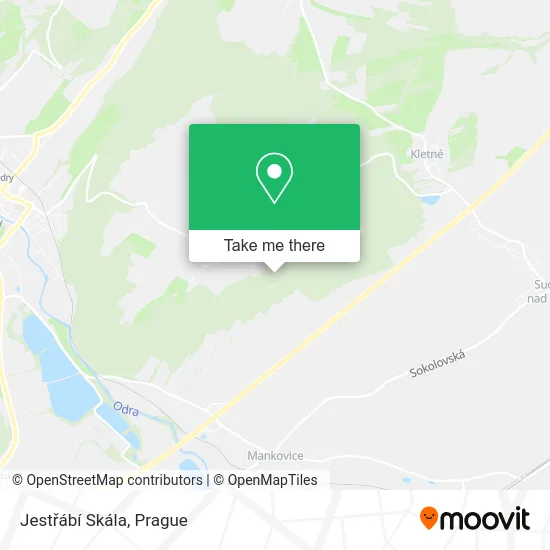 Jestřábí Skála map