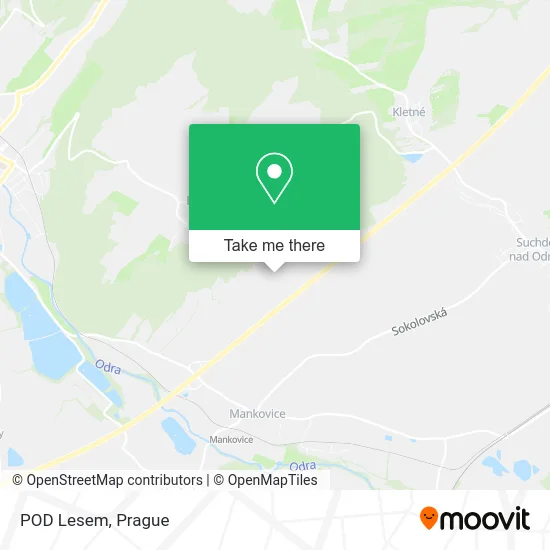 Карта POD Lesem