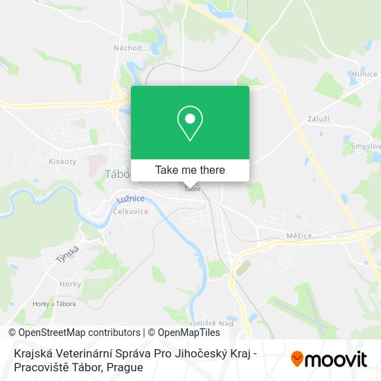 Krajská Veterinární Správa Pro Jihočeský Kraj - Pracoviště Tábor map