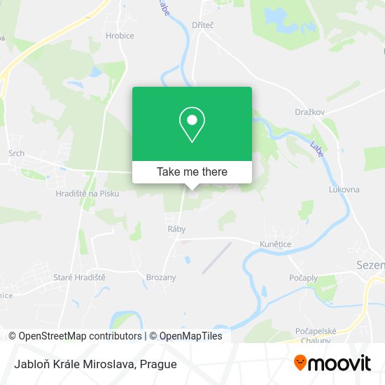 Jabloň Krále Miroslava map